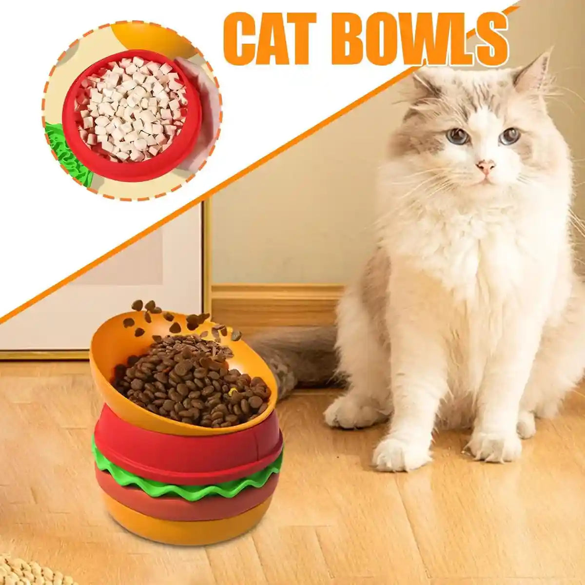 5-in-1 Pet Feeding Bowl Multi-Function Food & Water Dish For Dogs & Cats