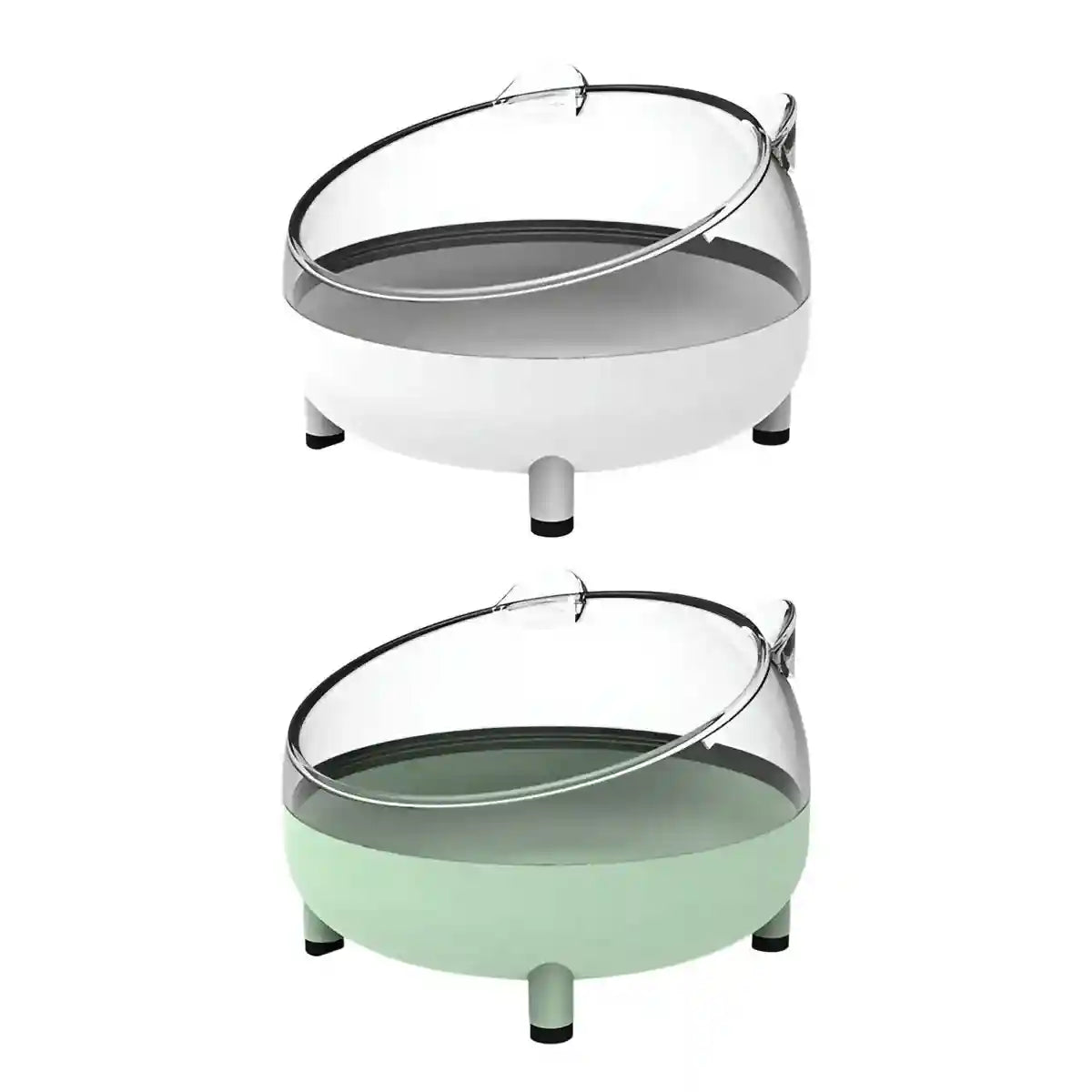 Transparent Hamster Bowl with Raised Feet Easy-to-Clean Pet Feeder