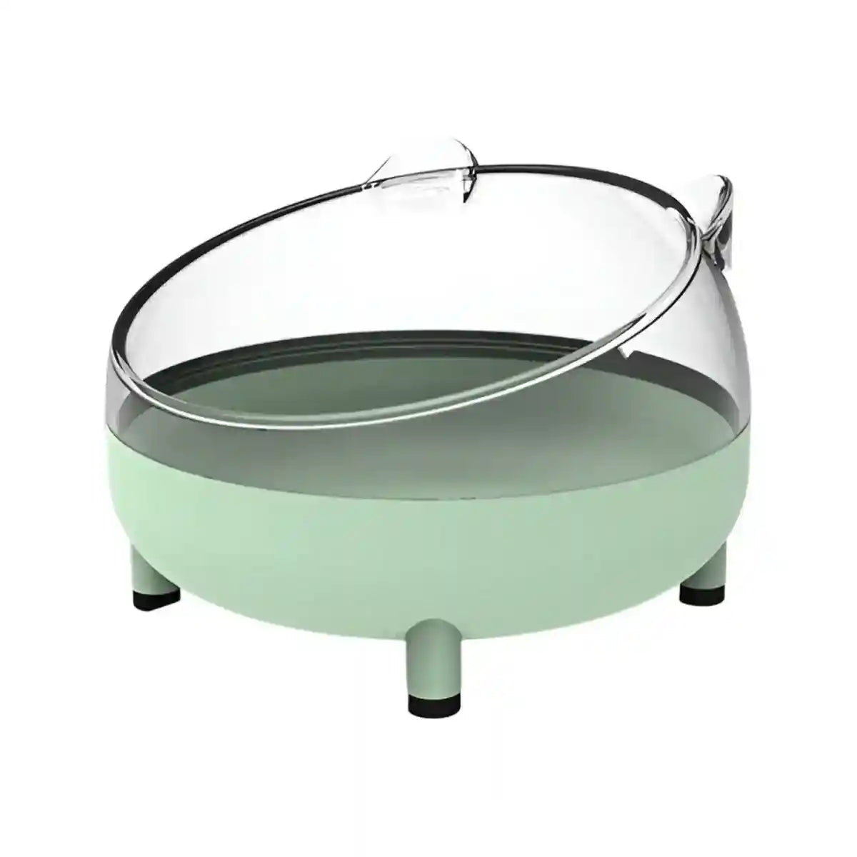 Transparent Hamster Bowl with Raised Feet Easy-to-Clean Pet Feeder