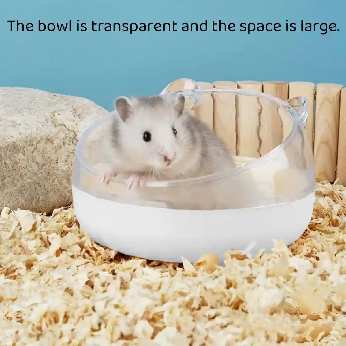 Transparent Hamster Bowl with Raised Feet Easy-to-Clean Pet Feeder