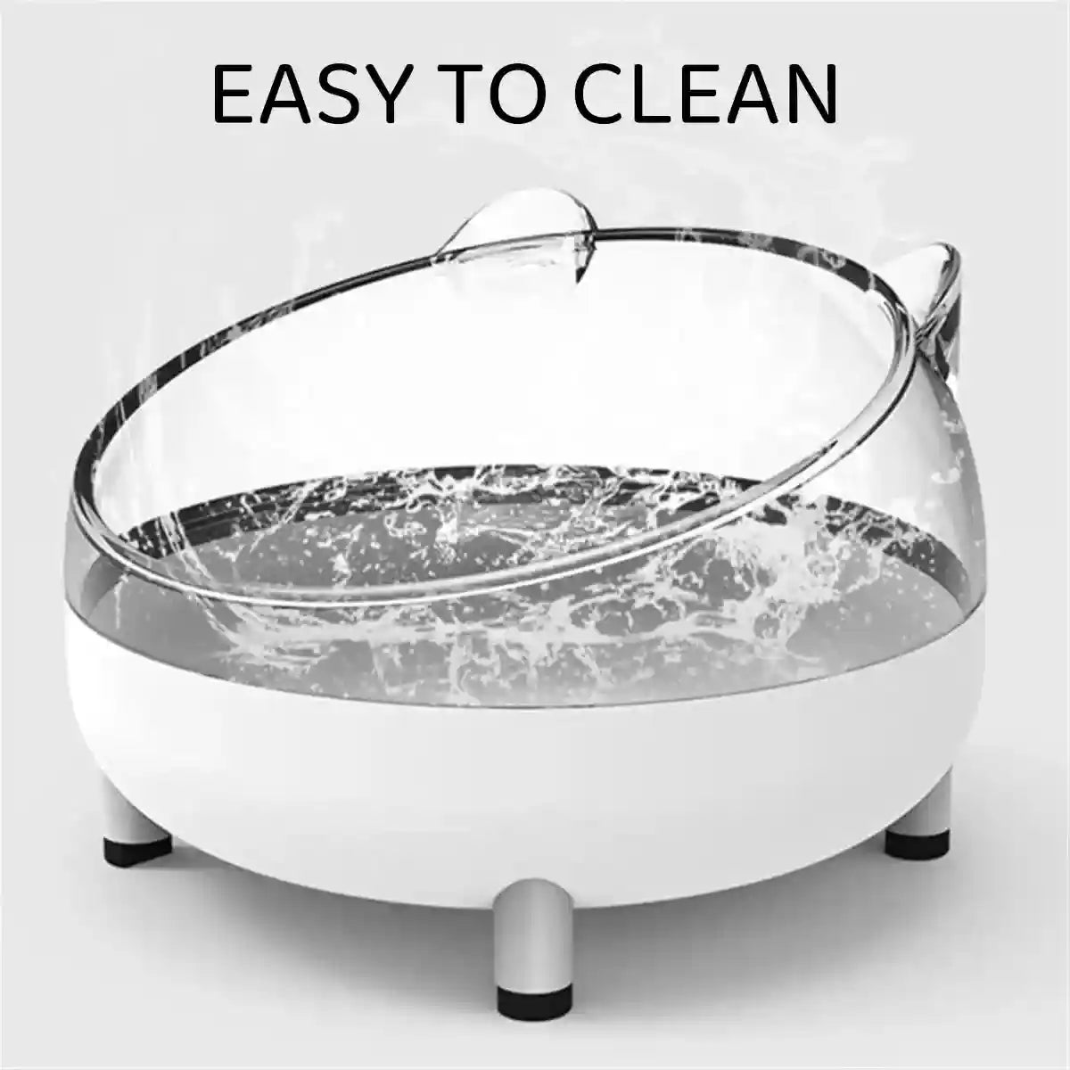 Transparent Hamster Bowl with Raised Feet Easy-to-Clean Pet Feeder