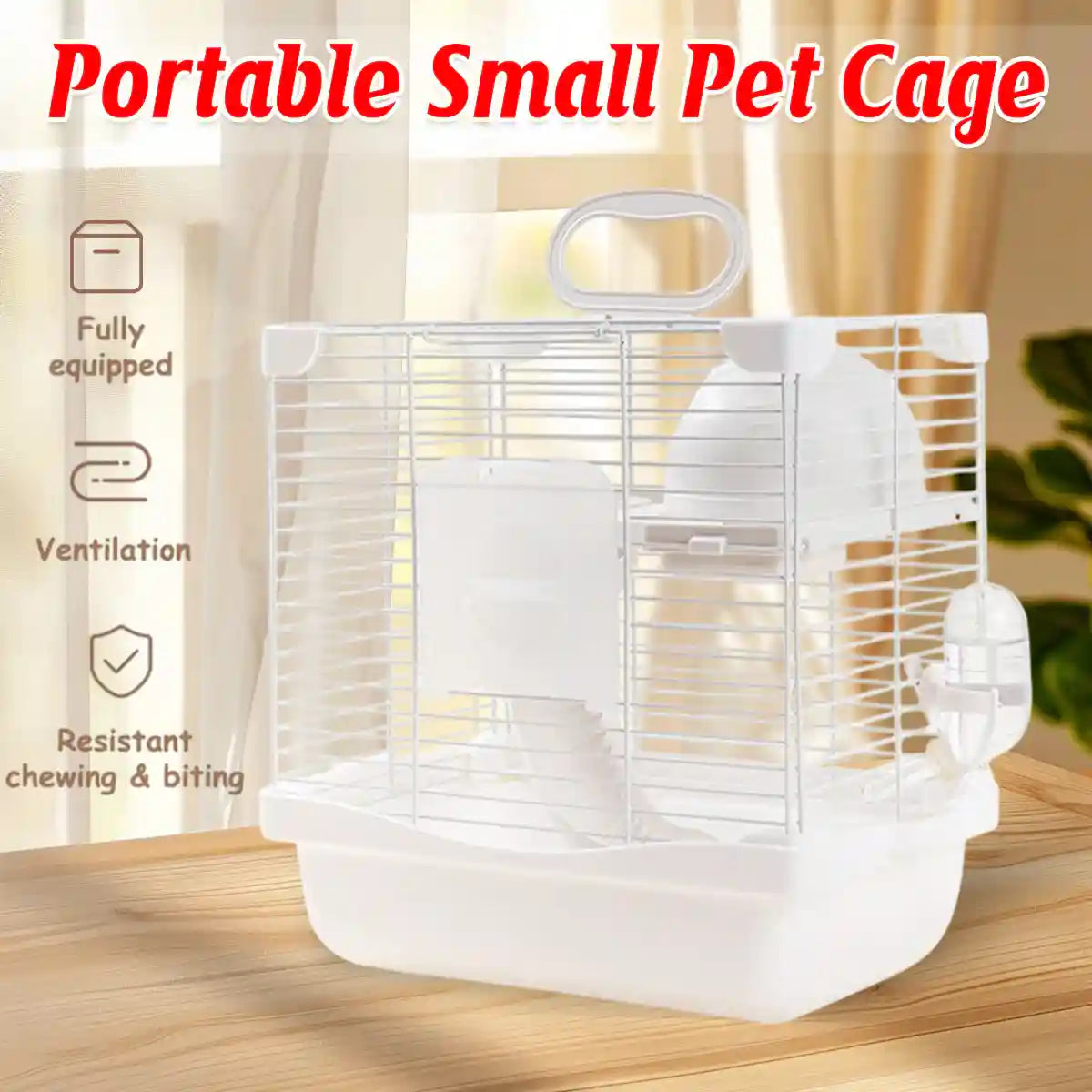 Hamster Cage Double Decker Villa with Water Dispenser