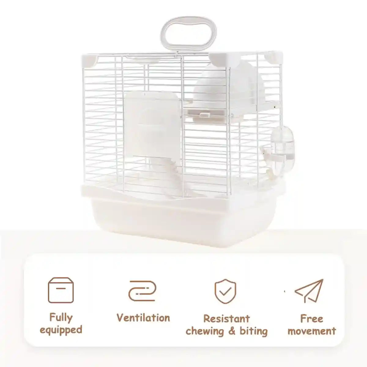 Hamster Cage Double Decker Villa with Water Dispenser