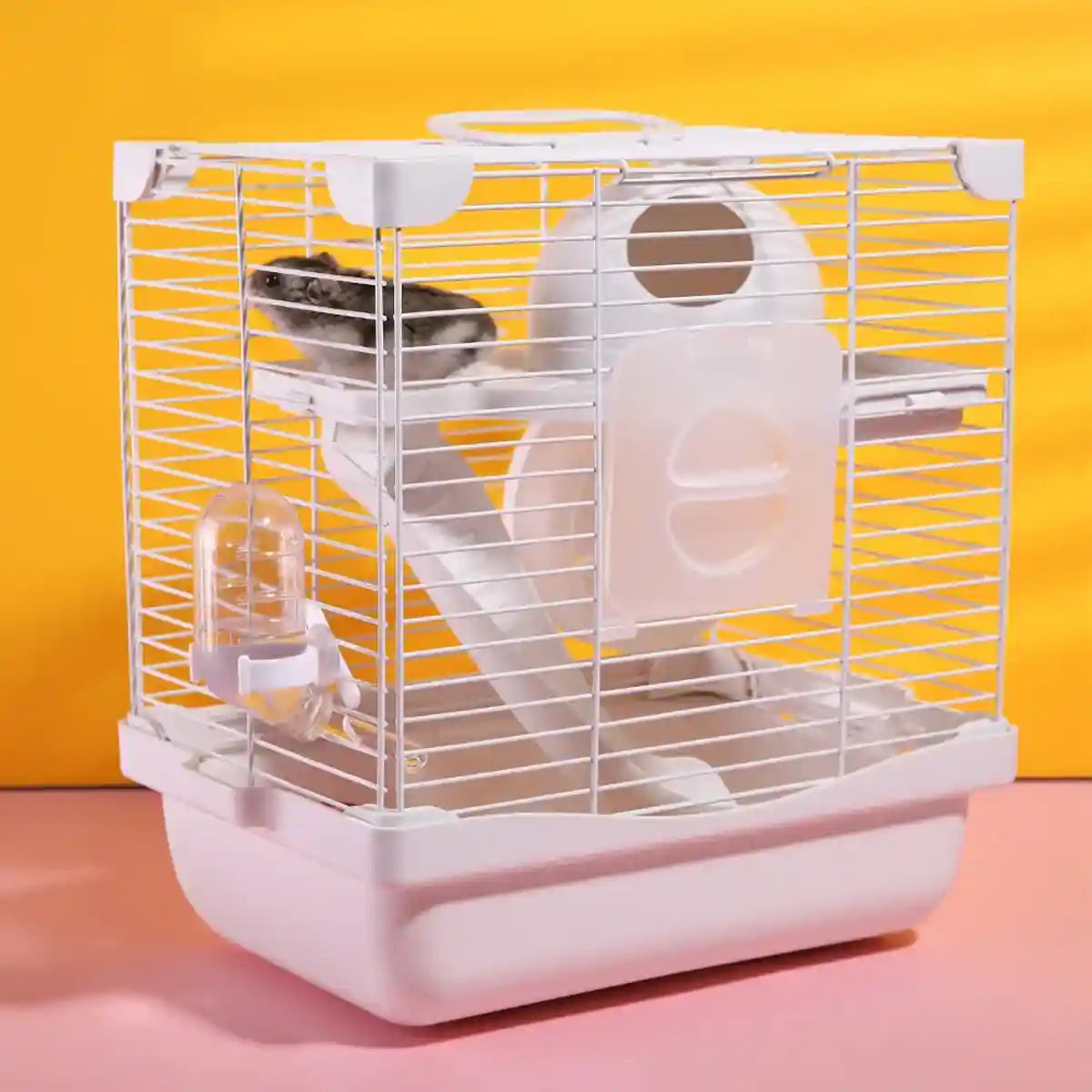 Hamster Cage Double Decker Villa with Water Dispenser