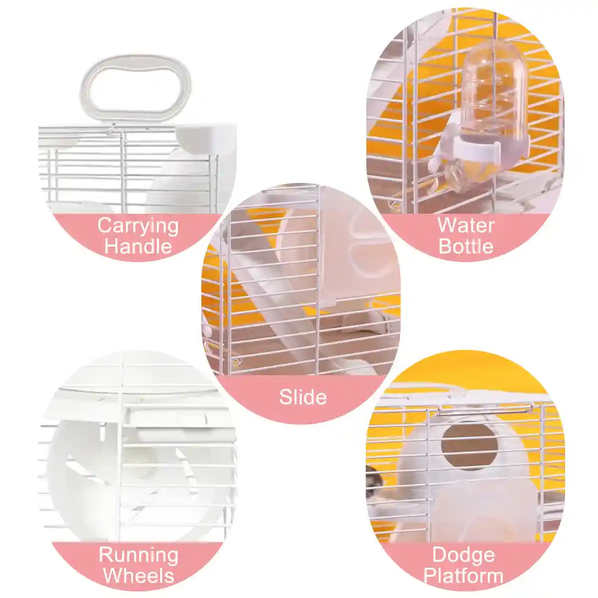 Hamster Cage Double Decker Villa with Water Dispenser