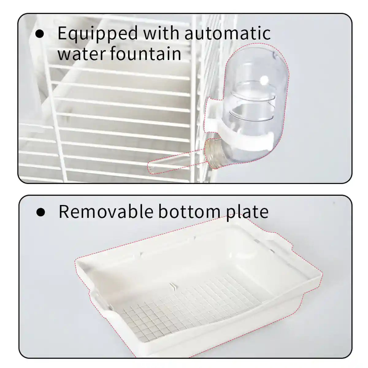 Hamster Cage Double Decker Villa with Water Dispenser