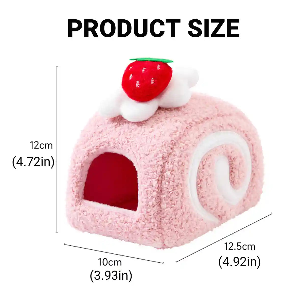 Hamster Nest Cozy Plush Swiss Roll Bed for Small Pets