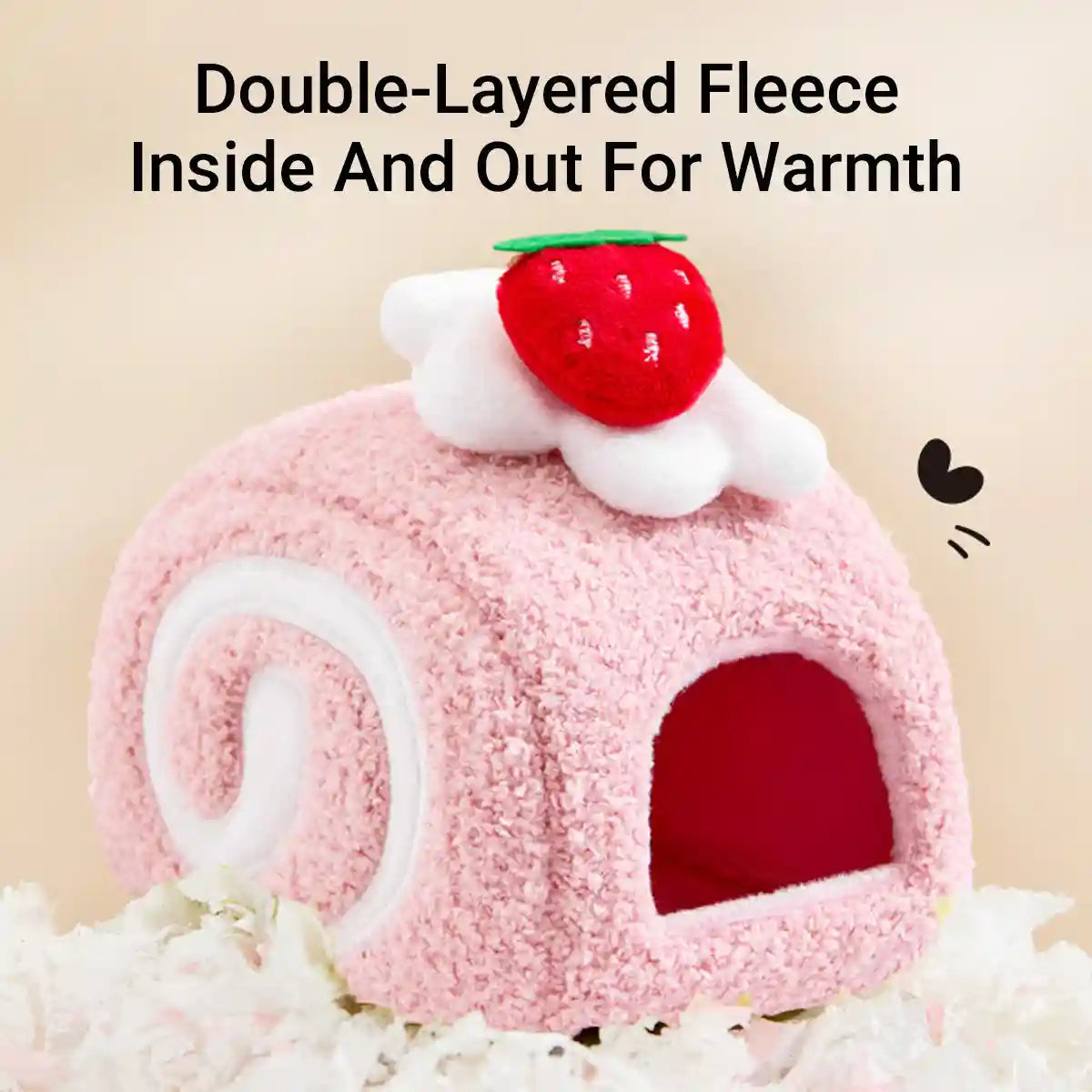 Hamster Nest Cozy Plush Swiss Roll Bed for Small Pets