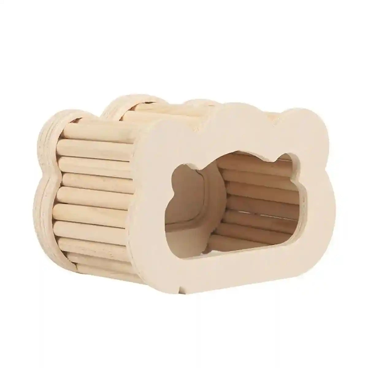 Magnetic Mouse House Wooden Hamster Hideout with Visible Design
