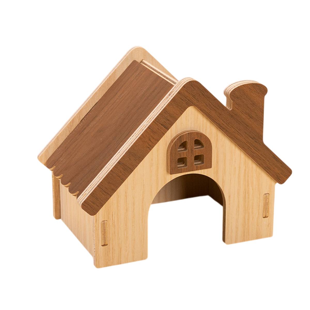 Wooden Hamster House Small Pet Hideout Shelter