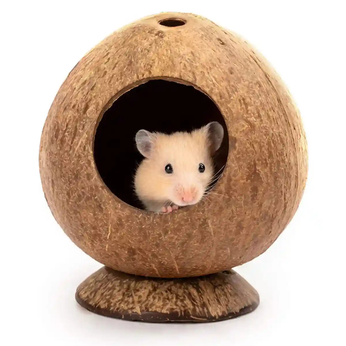 Coconut Hamster Cage Natural Hideout for Small Pets