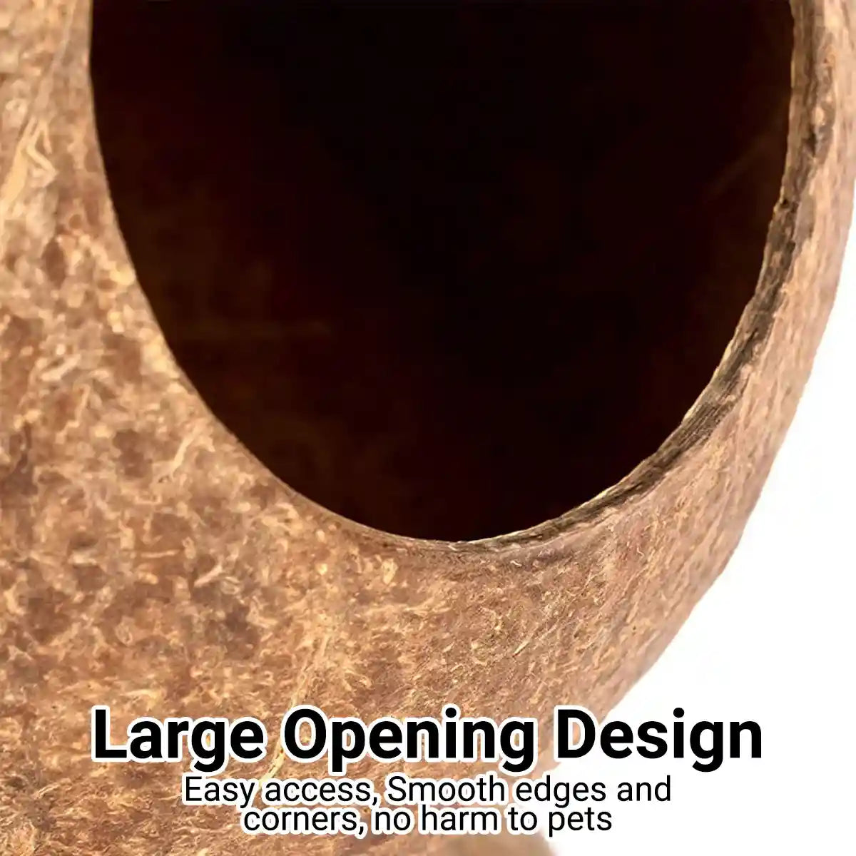 Coconut Hamster Cage Natural Hideout for Small Pets