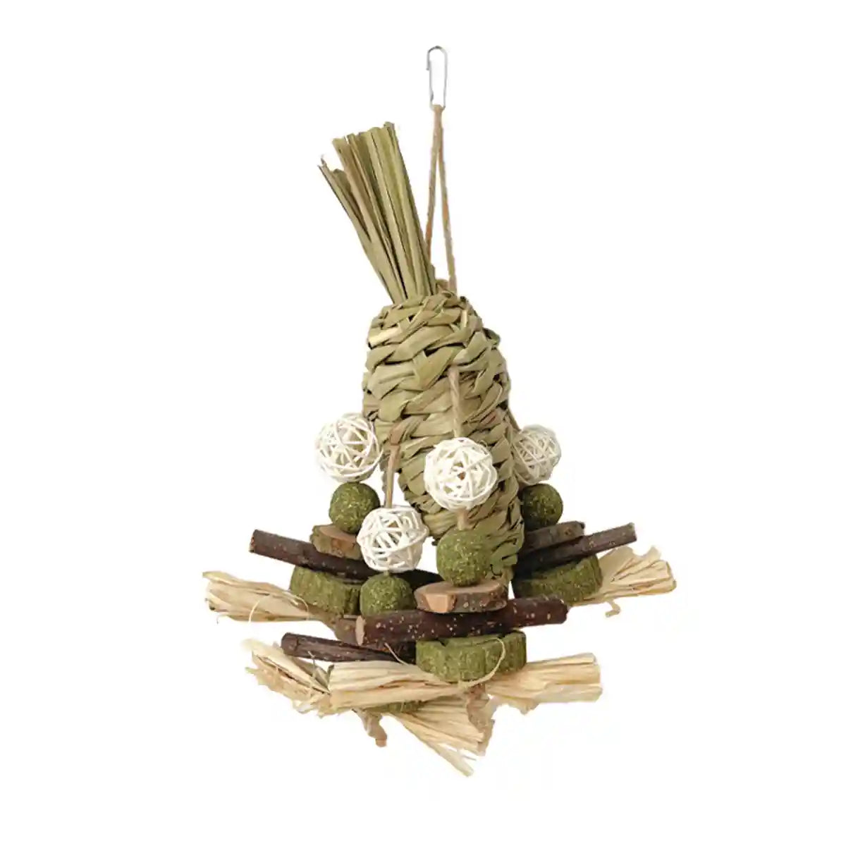 Small Pet Chew Toy Apple Branch & Carrot Cake Molar Treat for Rabbits & Hamsters