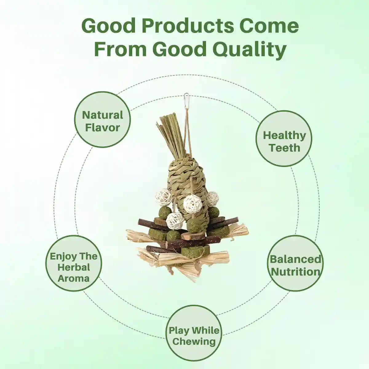 Small Pet Chew Toy Apple Branch & Carrot Cake Molar Treat for Rabbits & Hamsters