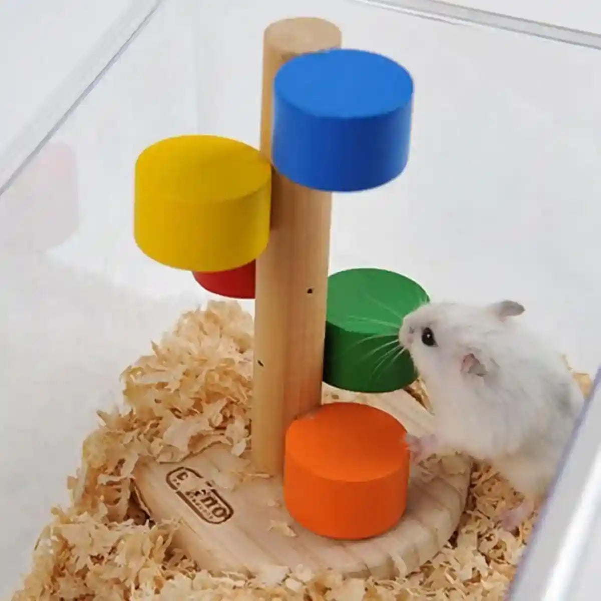 Colorful Wooden Climbing Toy for Hamsters Small Pet Play & Chew Ladder
