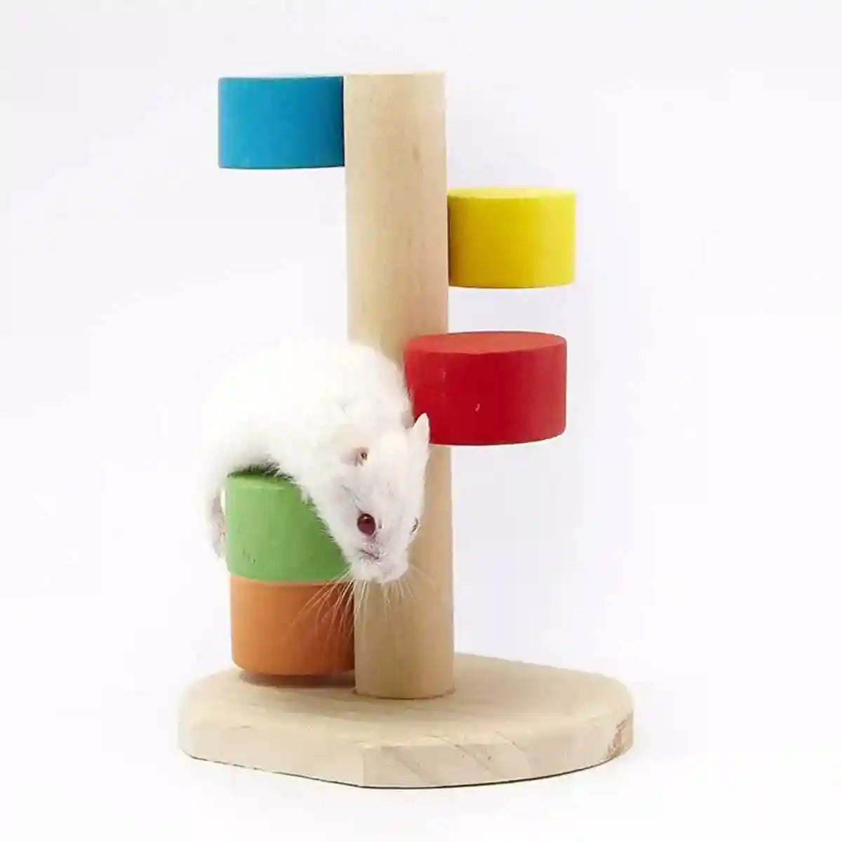 Colorful Wooden Climbing Toy for Hamsters Small Pet Play & Chew Ladder