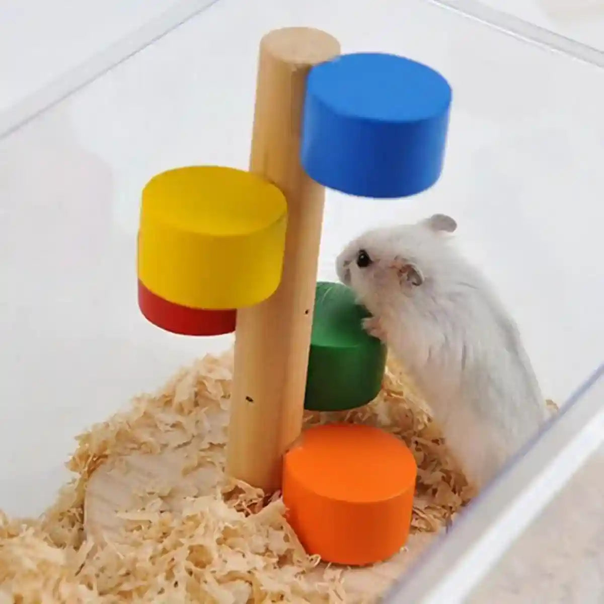 Colorful Wooden Climbing Toy for Hamsters Small Pet Play & Chew Ladder