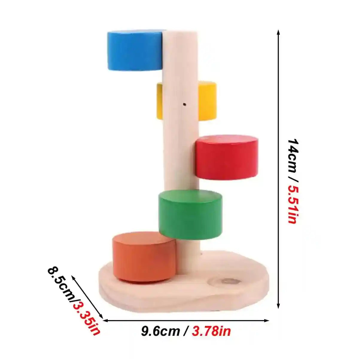 Colorful Wooden Climbing Toy for Hamsters Small Pet Play & Chew Ladder