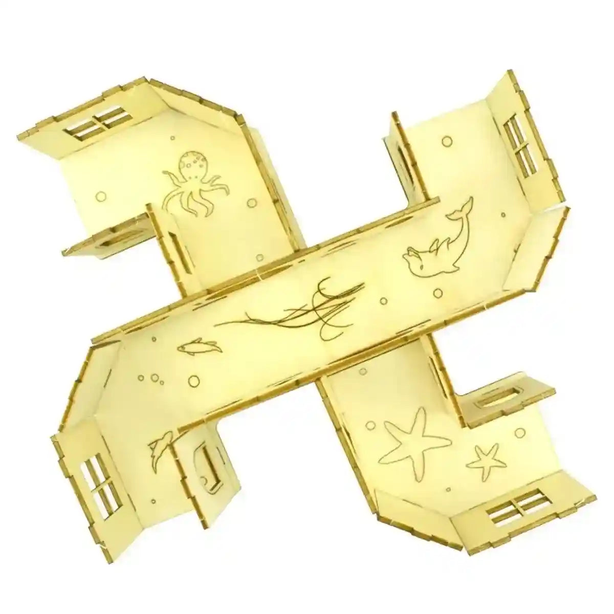 Wooden Hamster Tubes & Hideout Tunnel for Small Pets' Play & Exploration