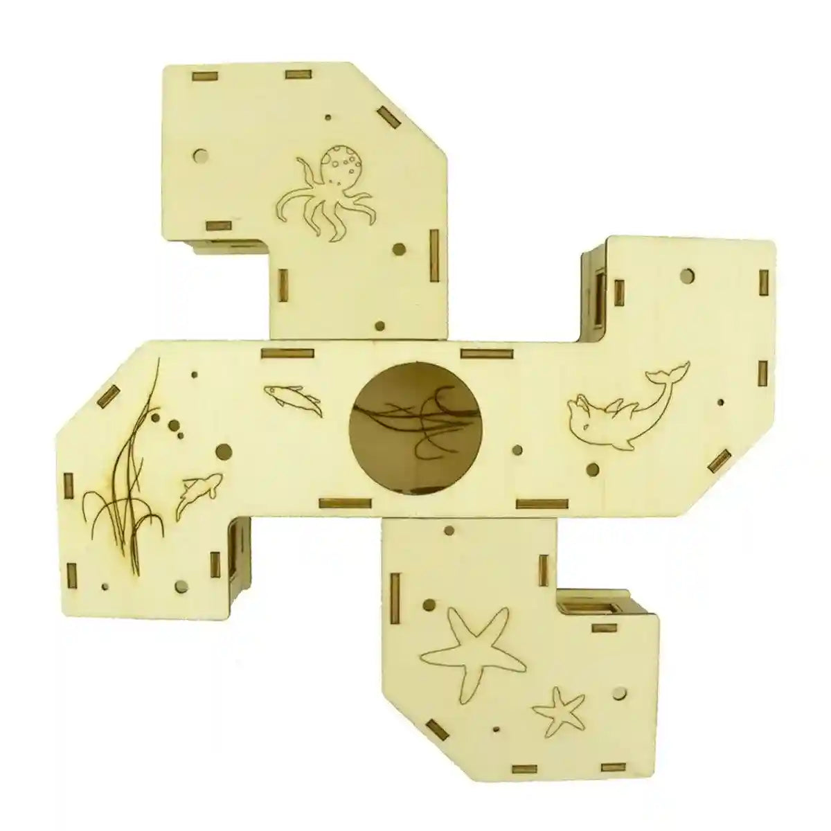 Wooden Hamster Tubes & Hideout Tunnel for Small Pets' Play & Exploration