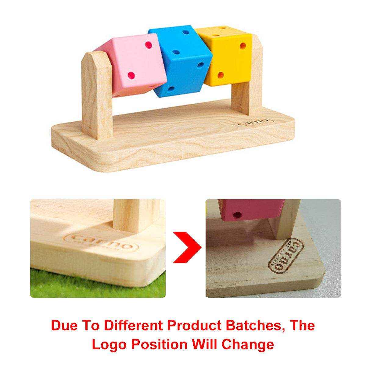Wooden Chew Toy with Colorful Blocks Small Pet Toys