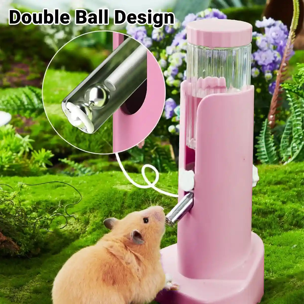 Hamster Water Bottle 120ml Anti Drip ABS Feeder for Small Pets