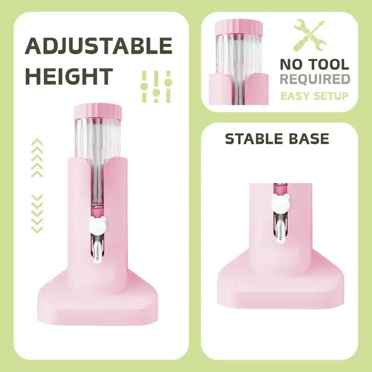 Hamster Water Bottle 120ml Anti Drip ABS Feeder for Small Pets