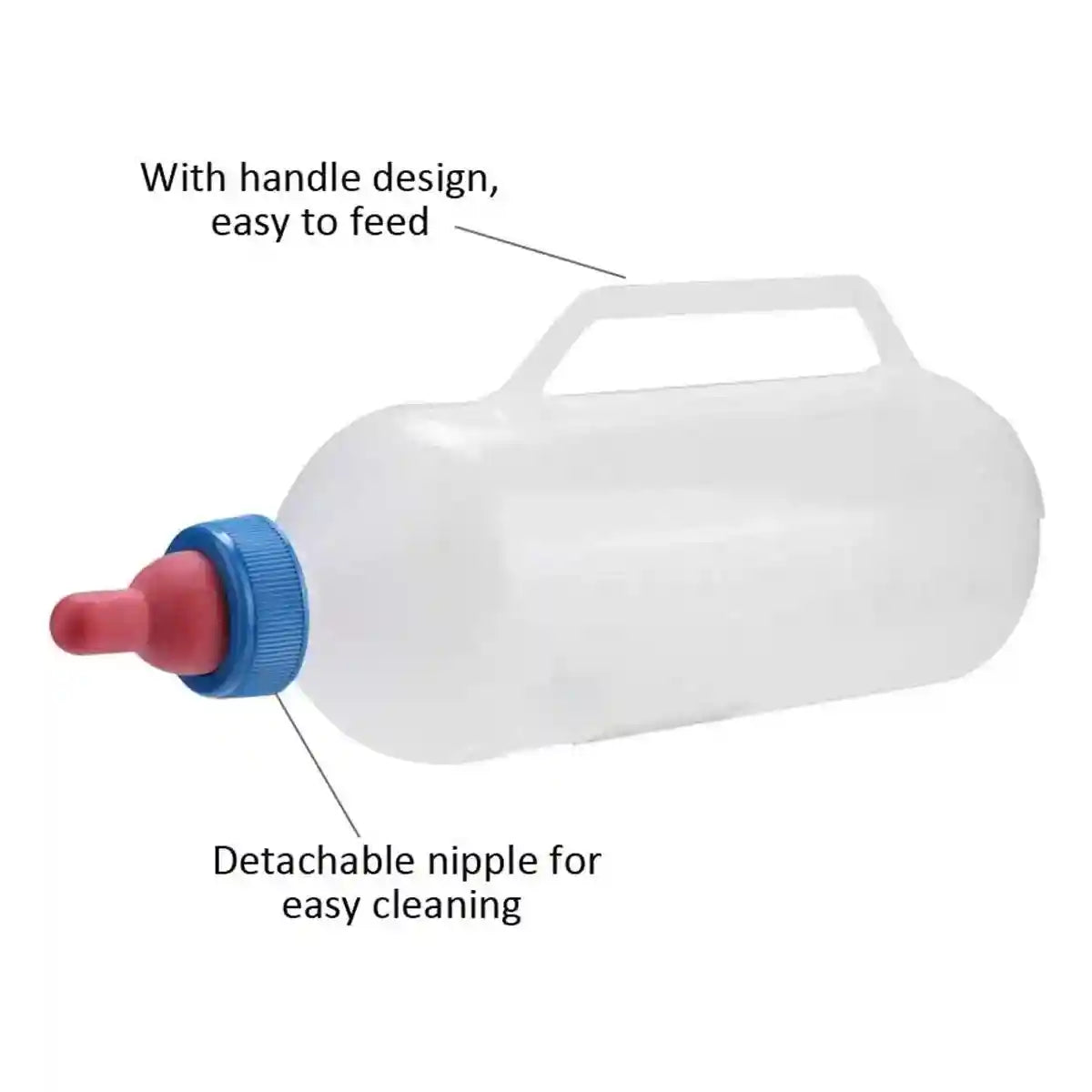 Durable Lamb Feeding Bottles Milk Bottle with Nipple & Handle 1000ml