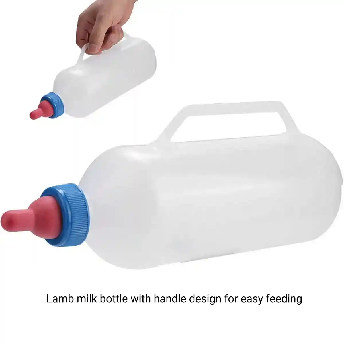 Durable Lamb Feeding Bottles Milk Bottle with Nipple & Handle 1000ml