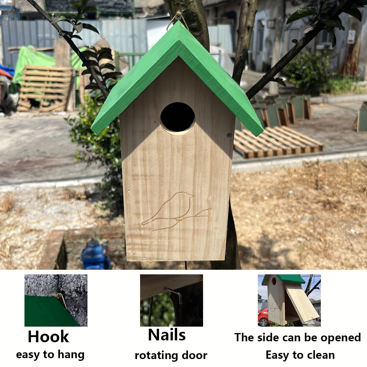 Birdhouse Hangable Outdoor Bird House Natural Ventilation Bird Nest