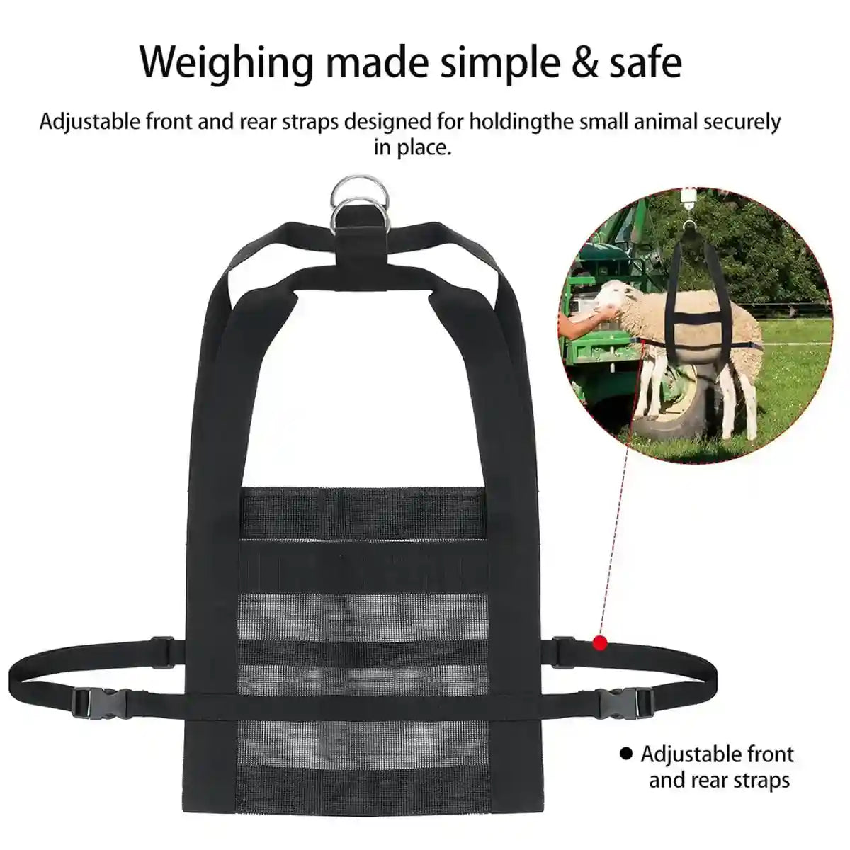 Durable Hanging Animal Weighing Sling for Lambs Goats Calves