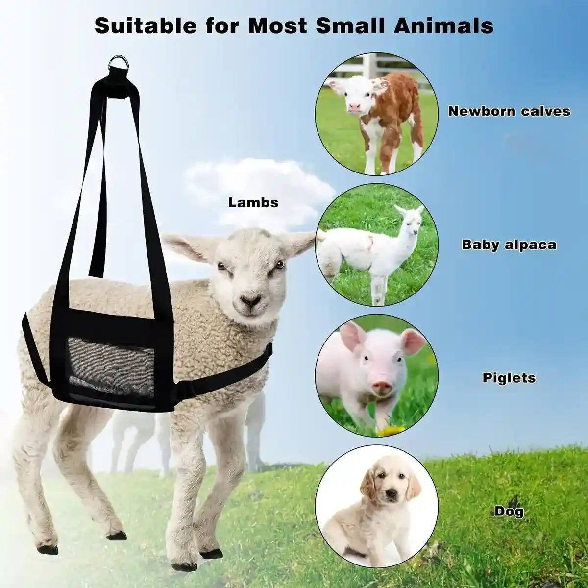Durable Hanging Animal Weighing Sling for Lambs Goats Calves