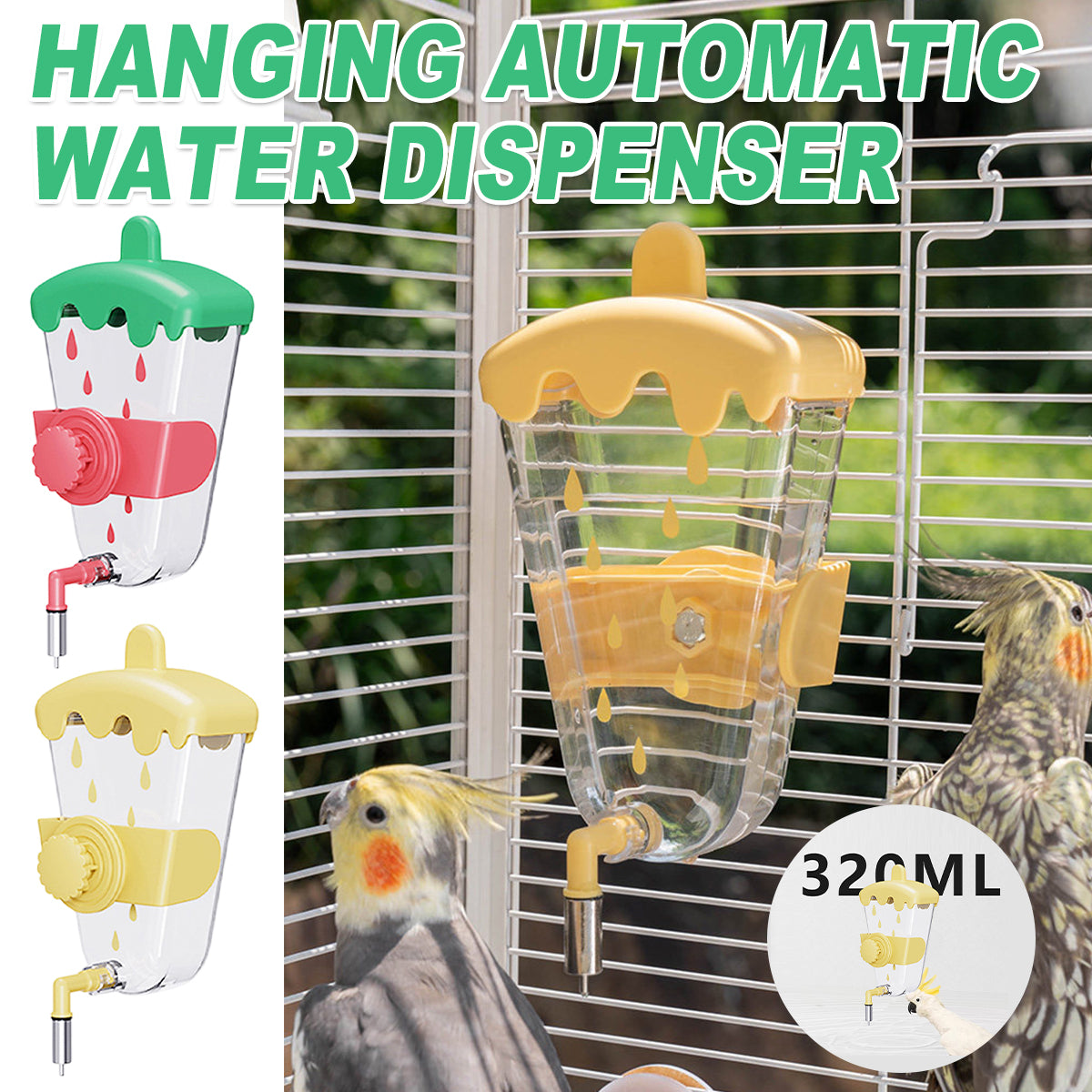 Parrot Hanging Automatic Water Dispenser