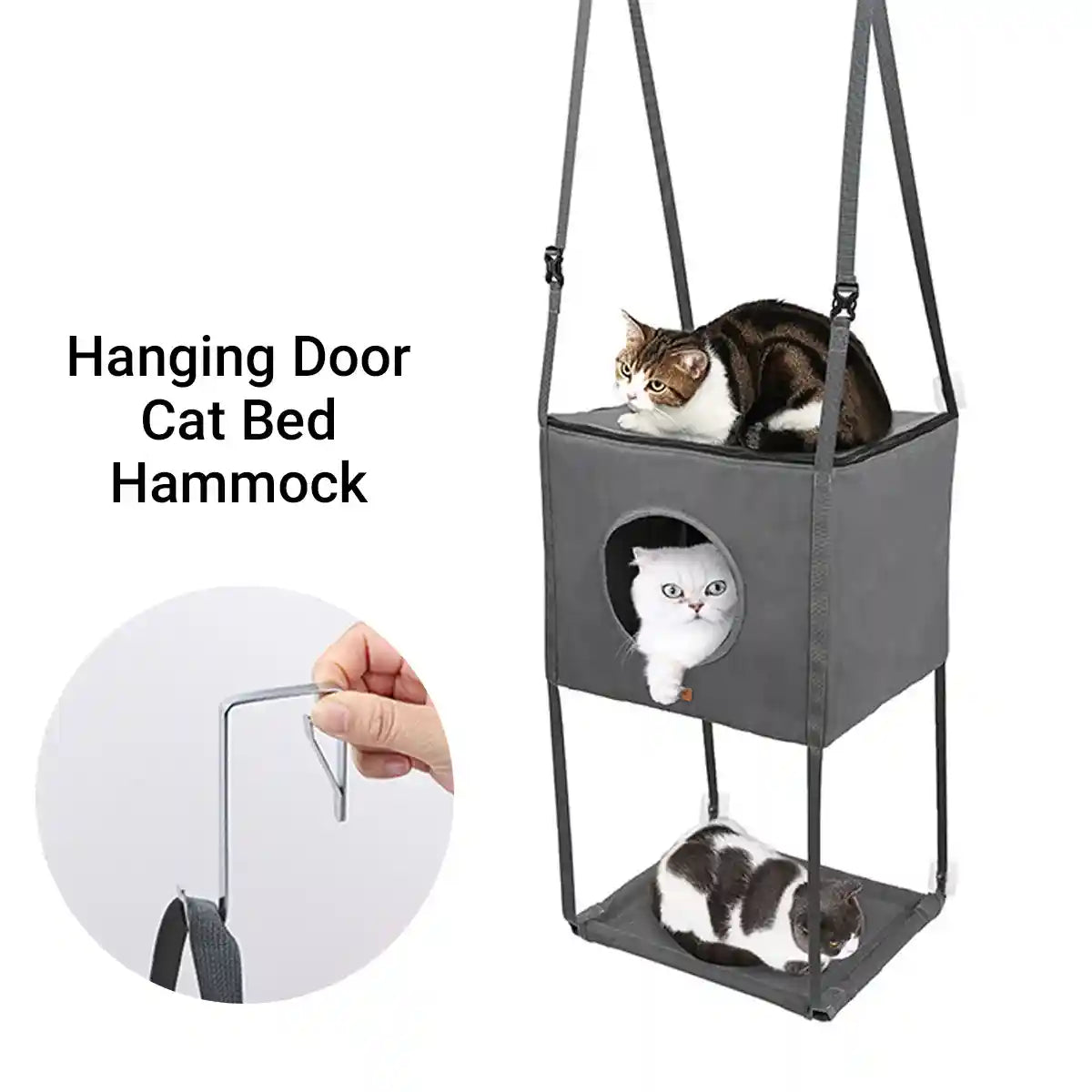 Hanging Cat Bed Cat House Metal Hook Double Hanging Cat Hanging Basket