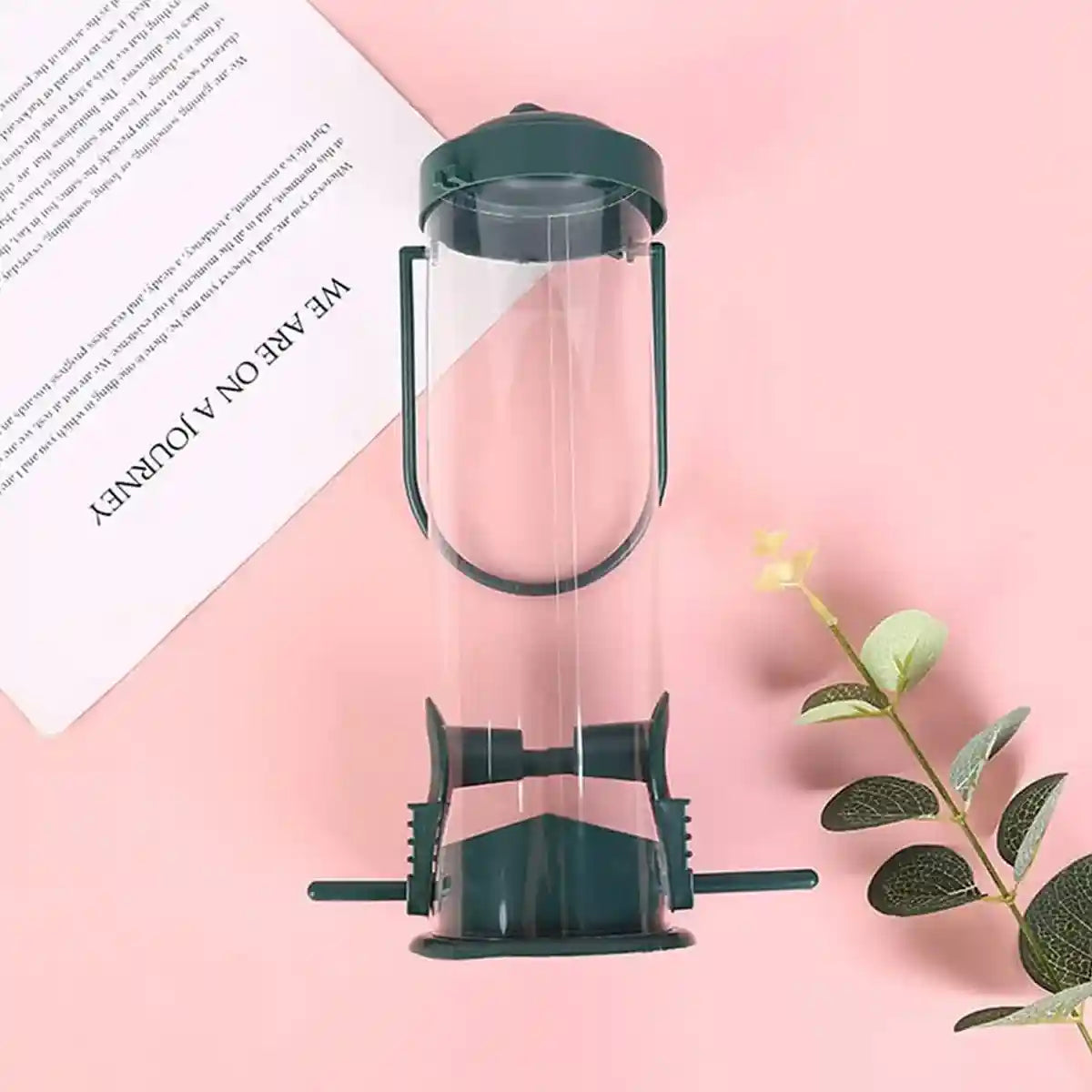 Hanging Bird Feeder With Transparent Seed Hopper