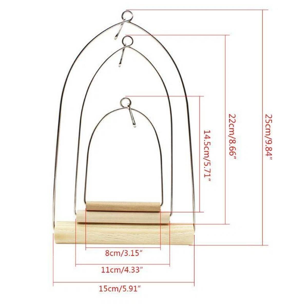 Bird Swing Perch Toy Set