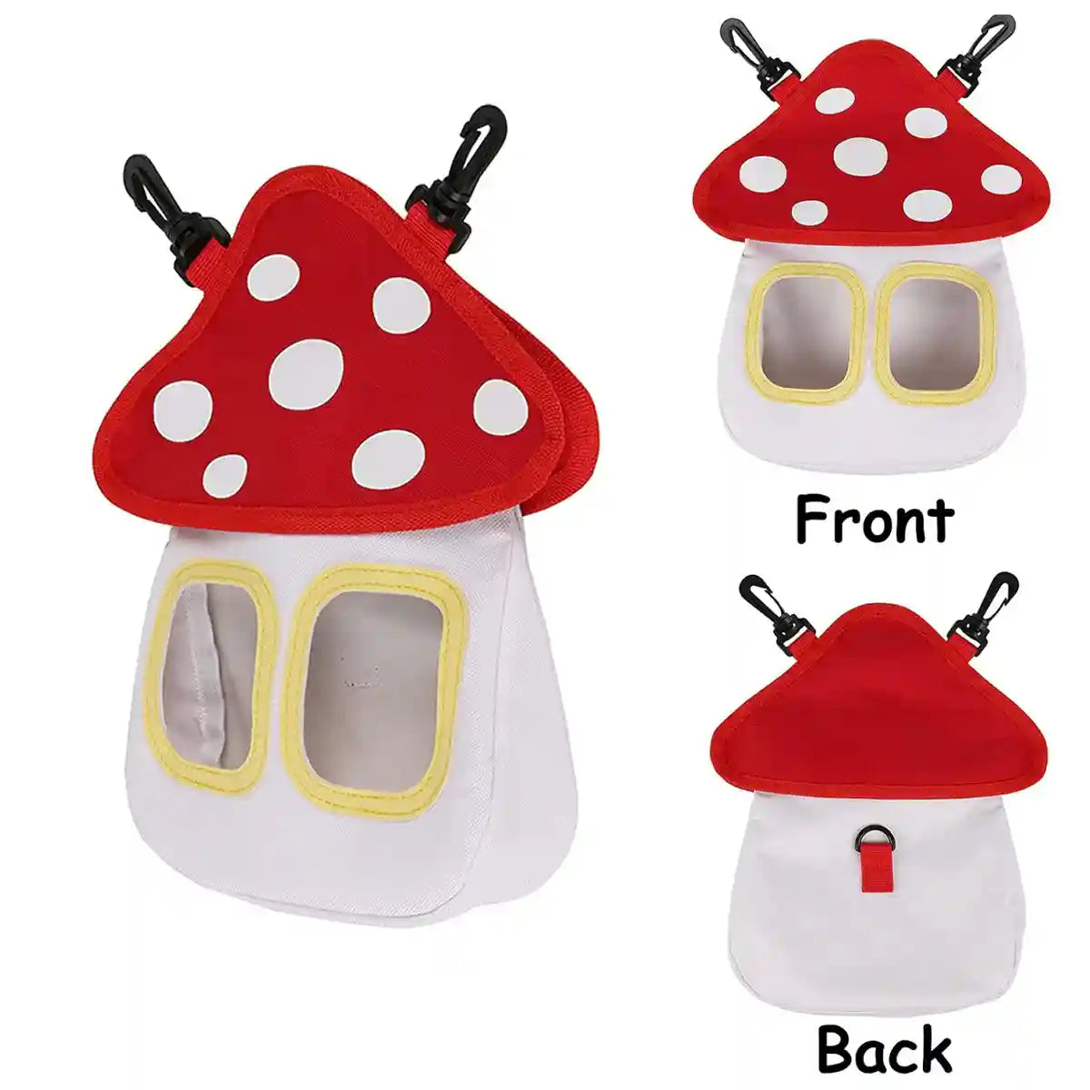 Hay Feeder Bag Cute Mushroom Rabbit Hay Feeder for Small Pets