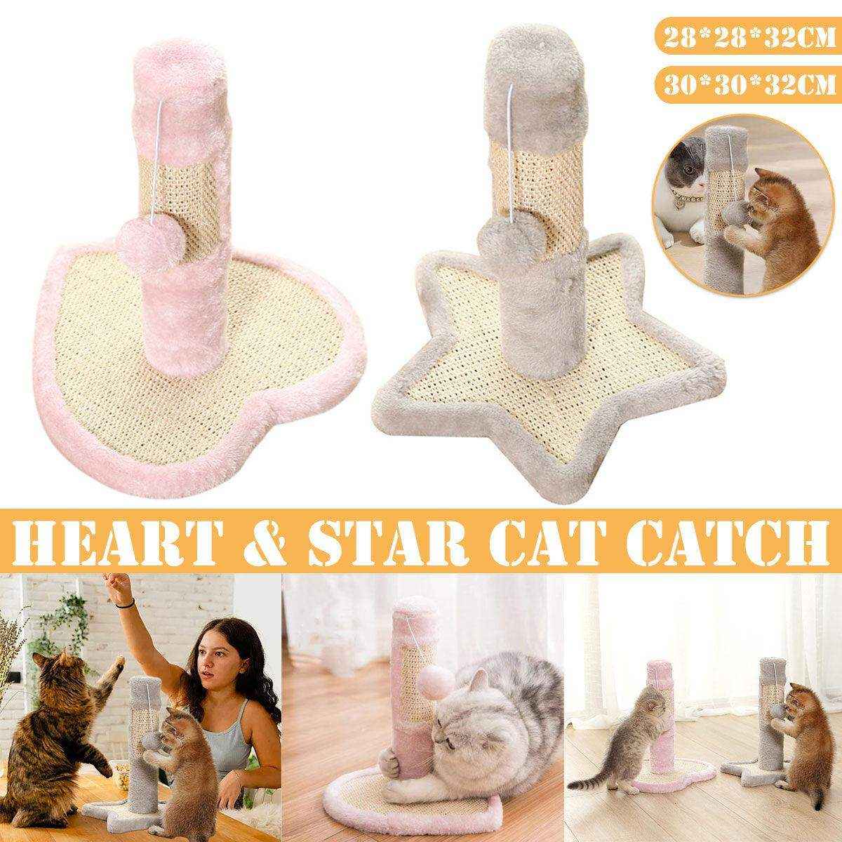 Heart-shaped cat scratching post for kittens