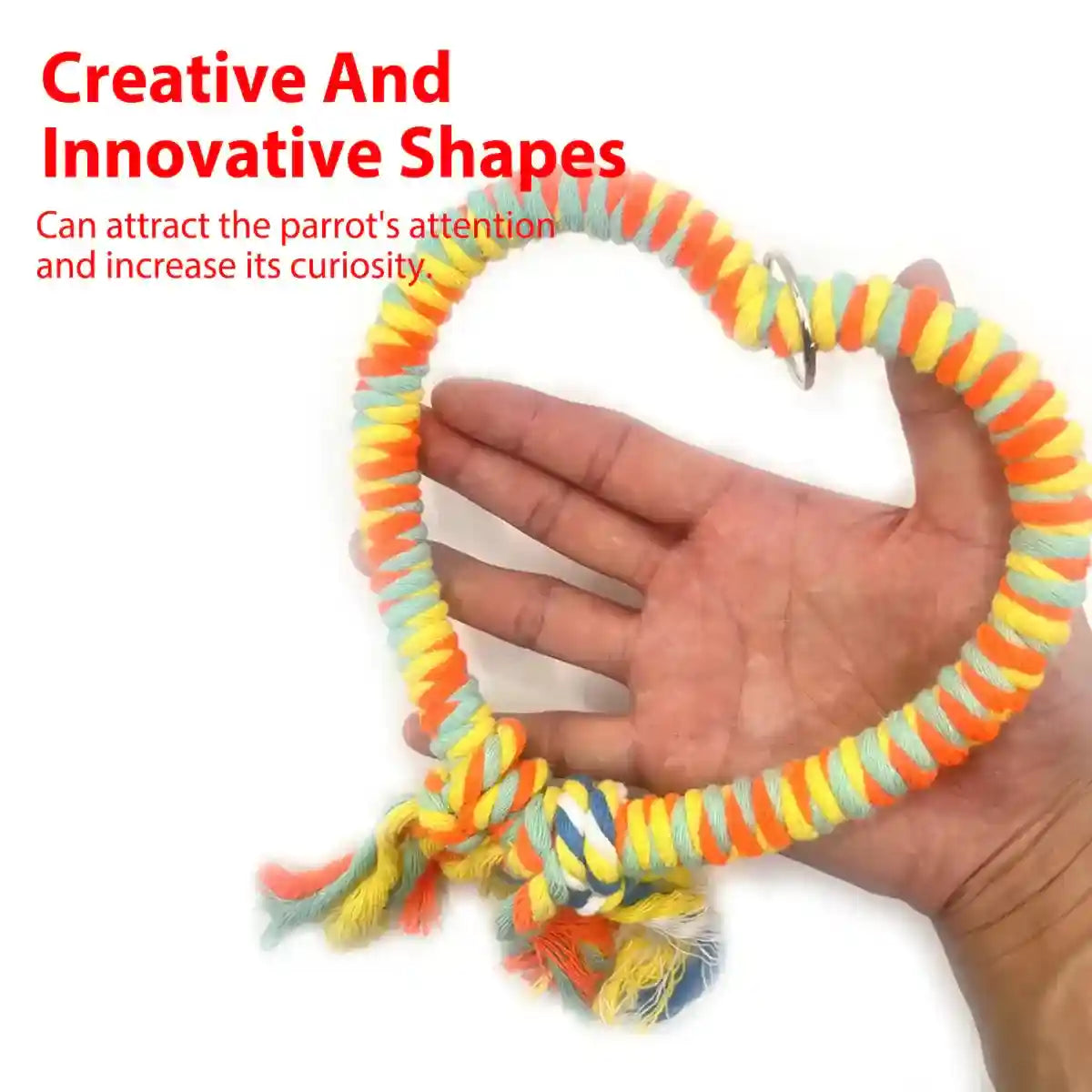 Heart-Shaped Cotton Rope Bird Swing