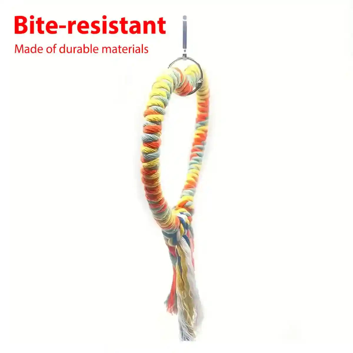 Heart-Shaped Cotton Rope Bird Swing