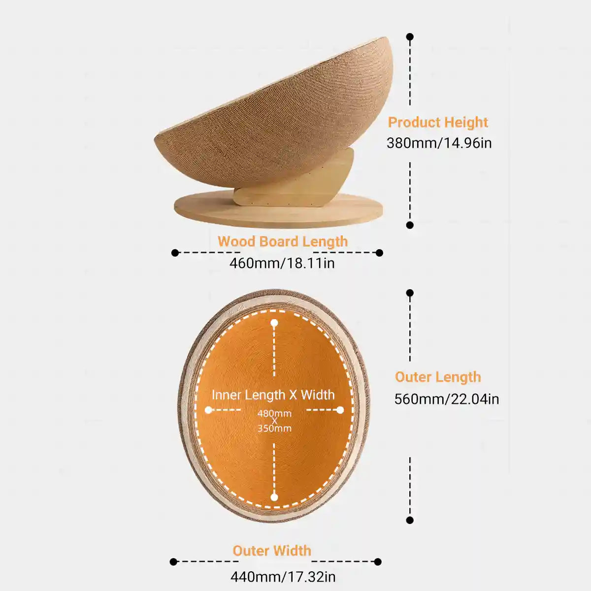 Luxury Eggshell Cat Scratching Nest for Lounging and Claw Care