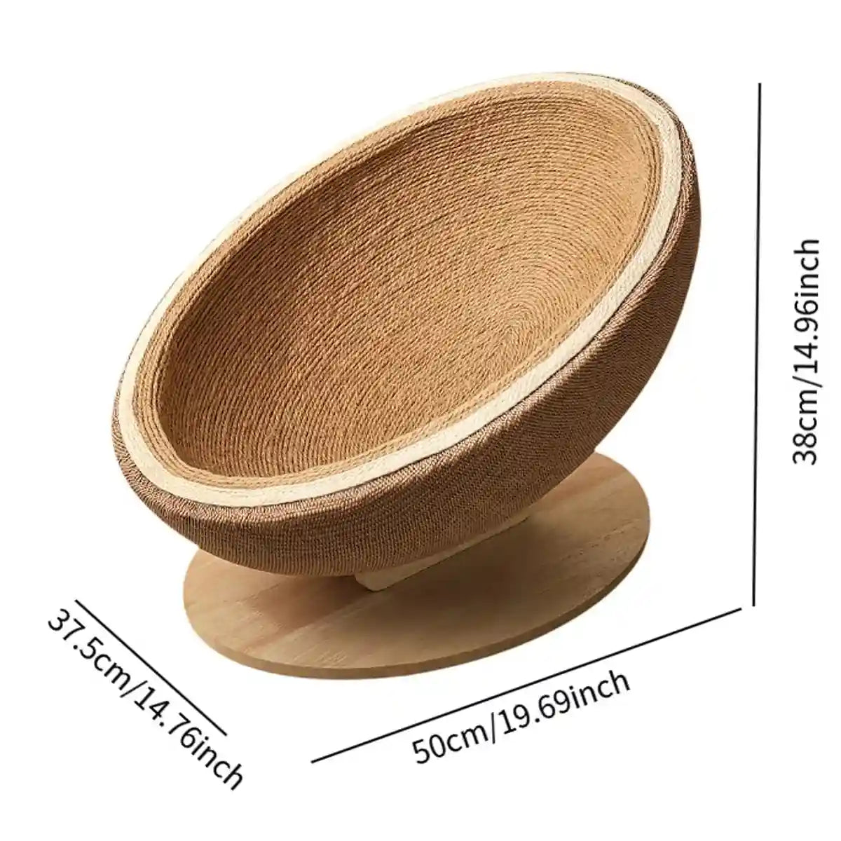 Luxury Eggshell Cat Scratching Nest for Lounging and Claw Care