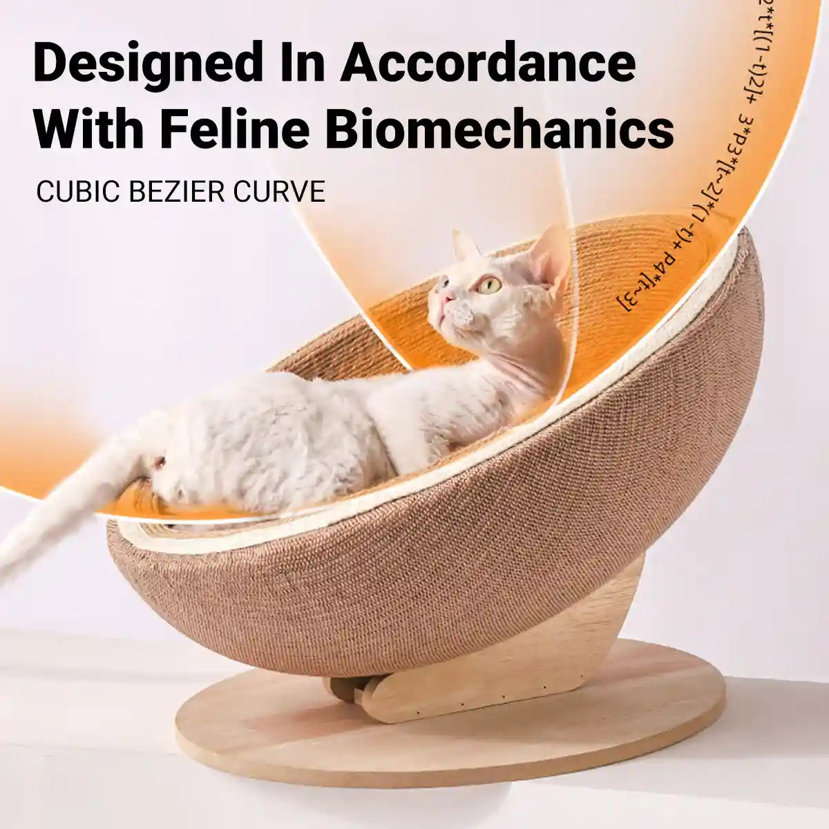 Luxury Eggshell Cat Scratching Nest for Lounging and Claw Care