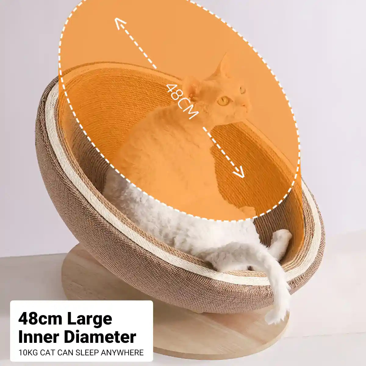 Luxury Eggshell Cat Scratching Nest for Lounging and Claw Care