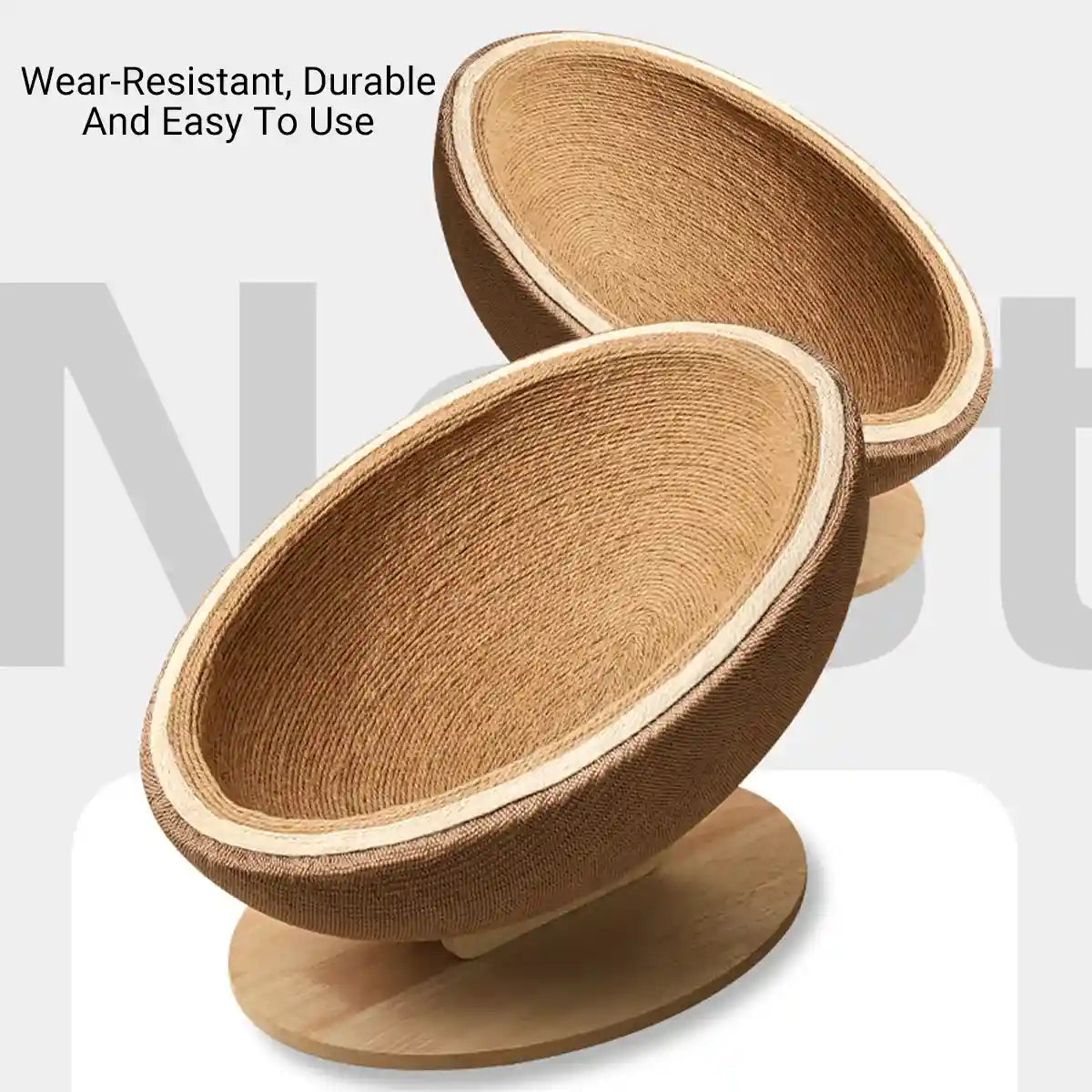 Luxury Eggshell Cat Scratching Nest for Lounging and Claw Care