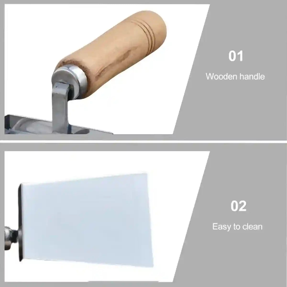 Stainless Steel Tool for Beehive Cleaning with Wooden Handle