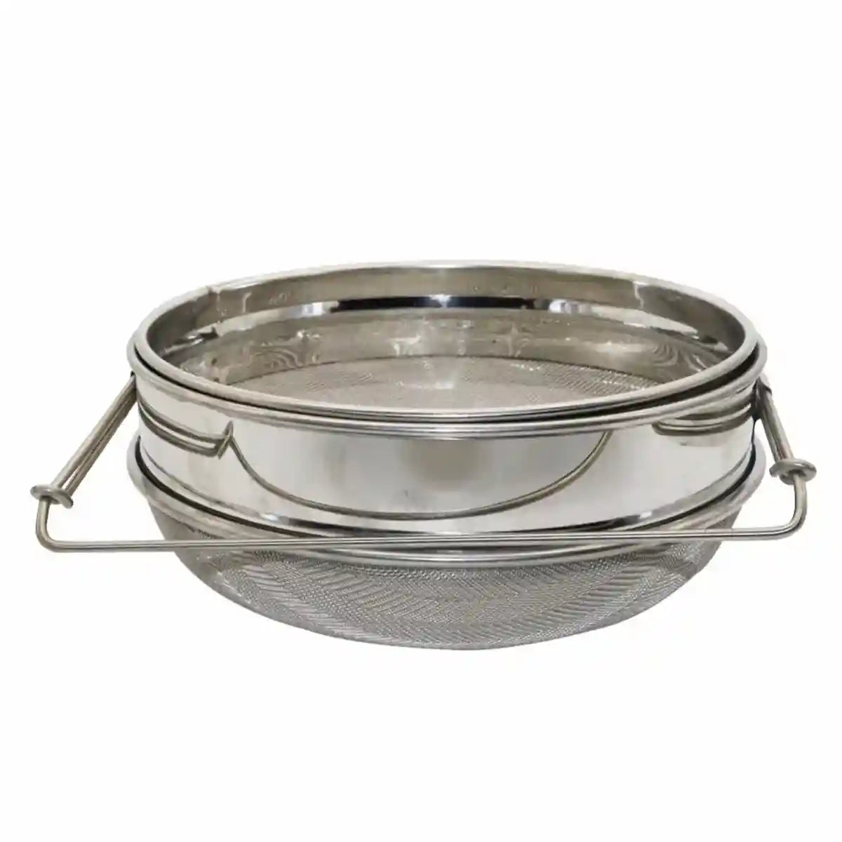 Double-Layer Stainless Steel Honey Strainer with Adjustable Stand