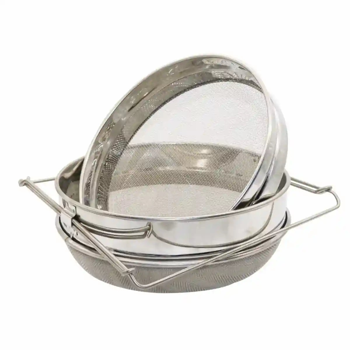 Double-Layer Stainless Steel Honey Strainer with Adjustable Stand