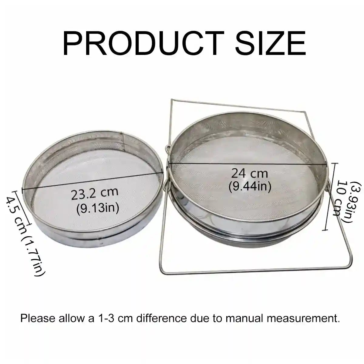 Double-Layer Stainless Steel Honey Strainer with Adjustable Stand