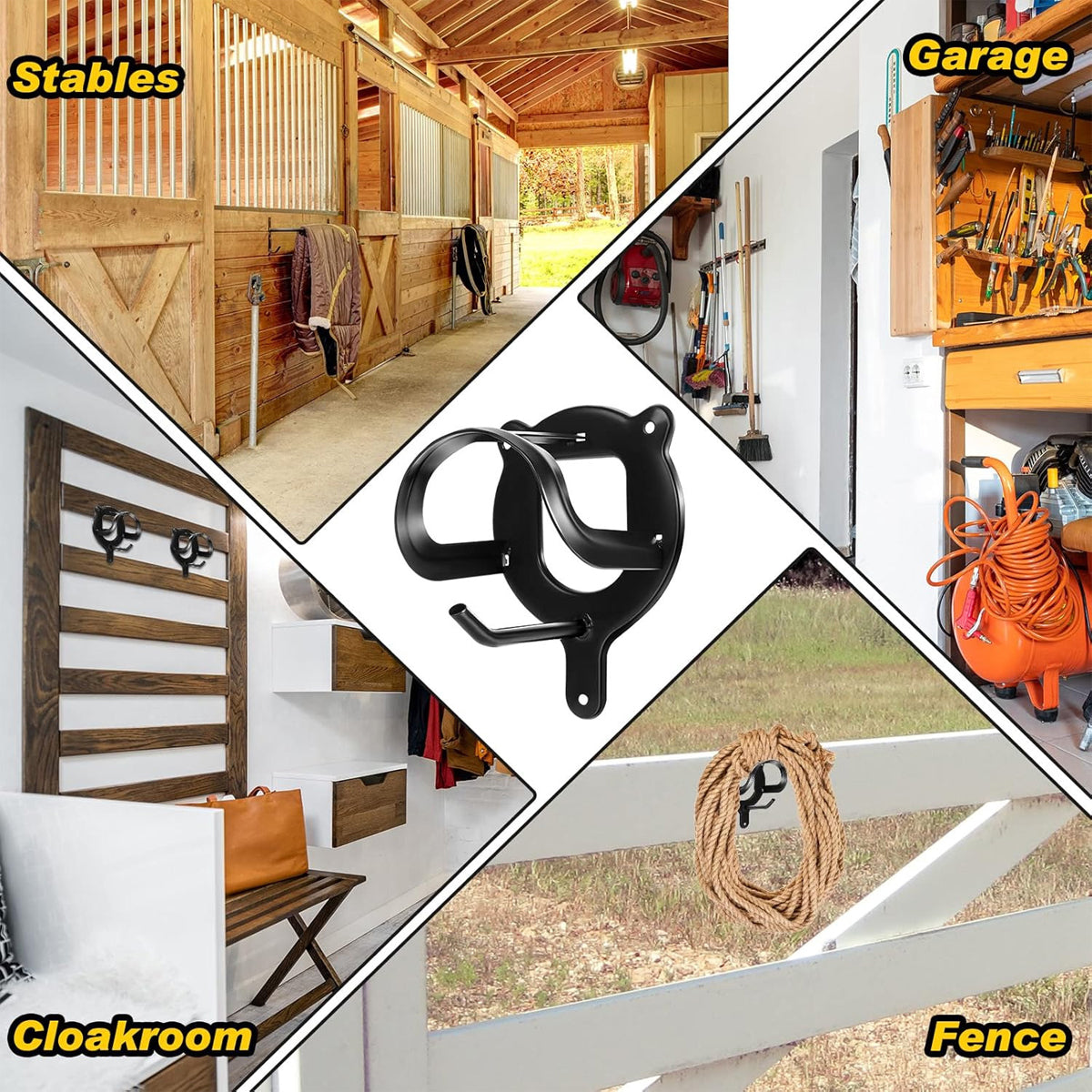 Horse Bridle Rack Wall Mount